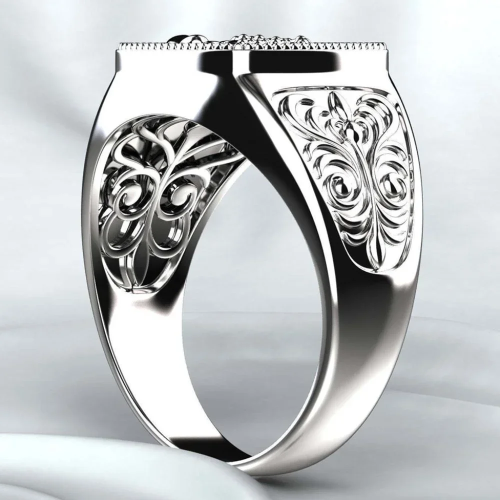 ✨Fashion Gothic Style Trendy Black Scorpion Pattern Ring For Men, GPMB1493-7 - Picture 4 of 5